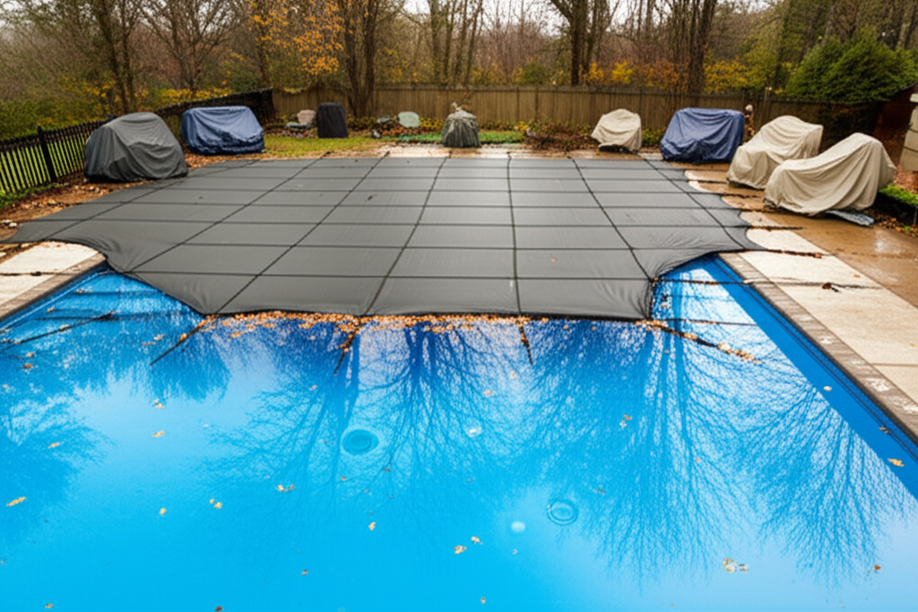 &ndash; Generate a high-quality, relevant image prompt for: Pool Closing: Stunning Winter Prep Secrets
&ndash;