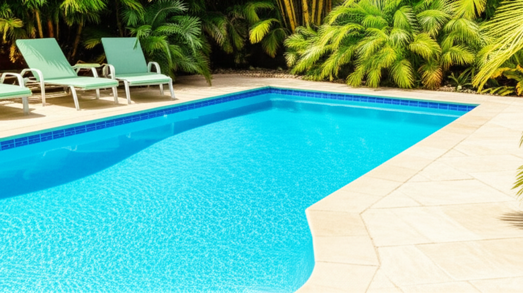 &ndash; Generate a high-quality, relevant image prompt for: Saltwater Pool: Effortless Maintenance
&ndash; do n