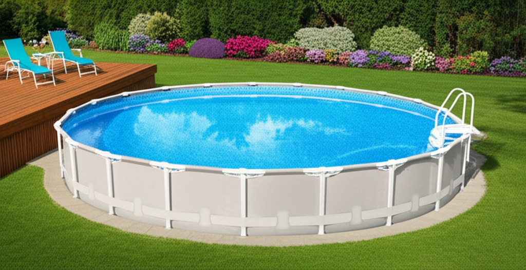 &ndash; Generate a high-quality, relevant image prompt for: Above Ground Pool: Essential, Effortless Care
