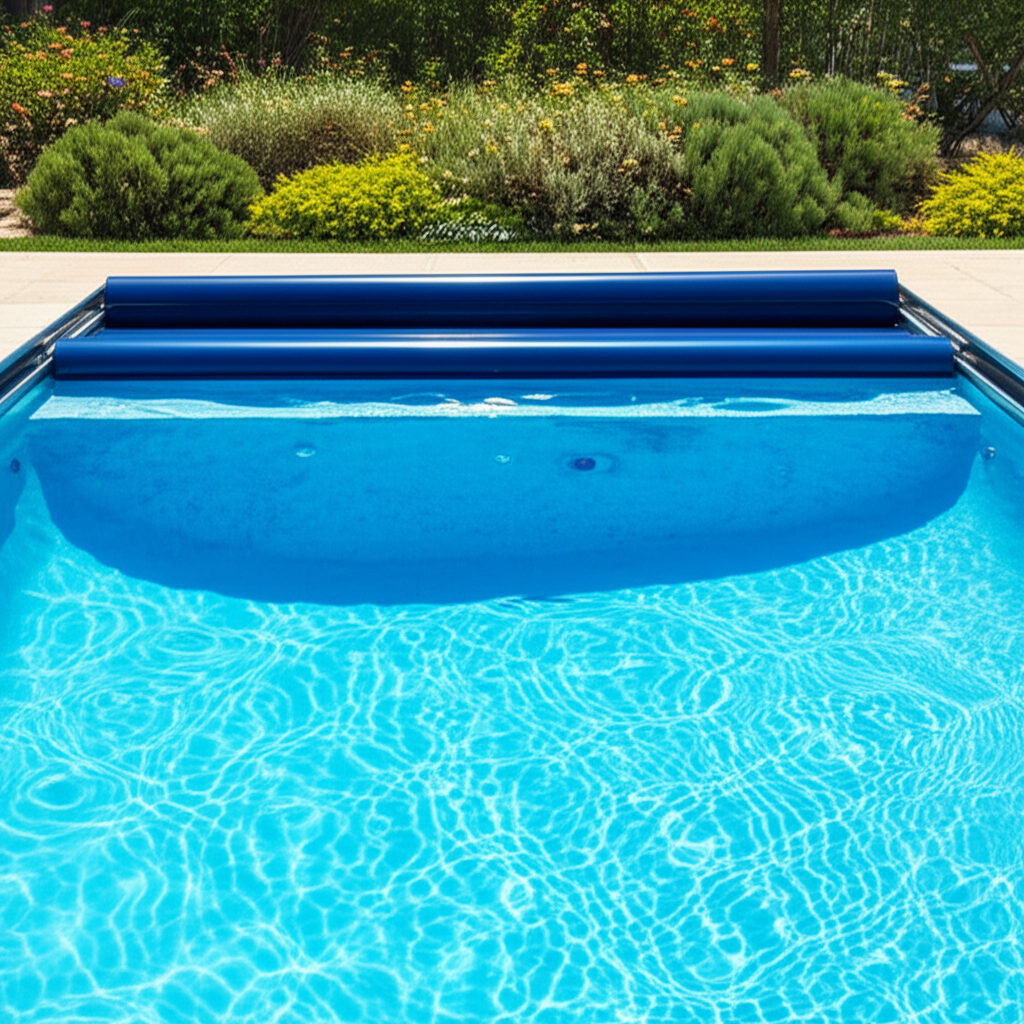 &ndash; Generate a high-quality, relevant image prompt for: Pool Cover Care: Stunning, Easy Clean
&ndash; do no