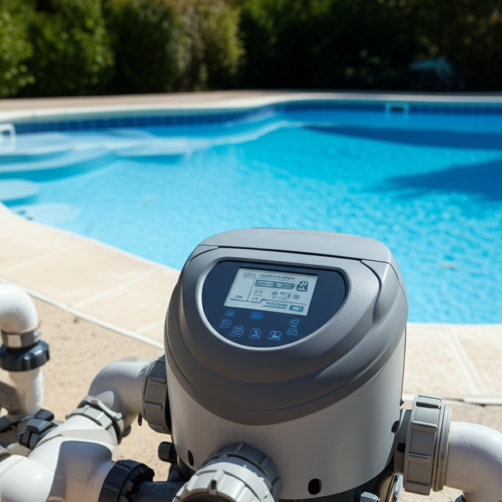 &ndash; Generate a high-quality, relevant image prompt for: Pool Pump Schedule: Optimal, Effortless Runtim