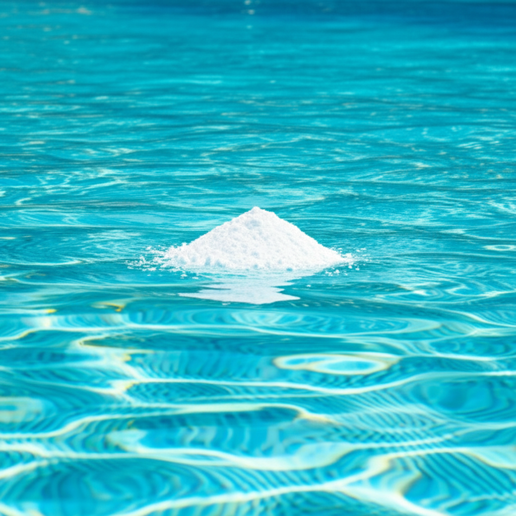 &ndash; Generate a high-quality, relevant image prompt for: Cyanuric Acid: Essential Pool Stabilizer Insig