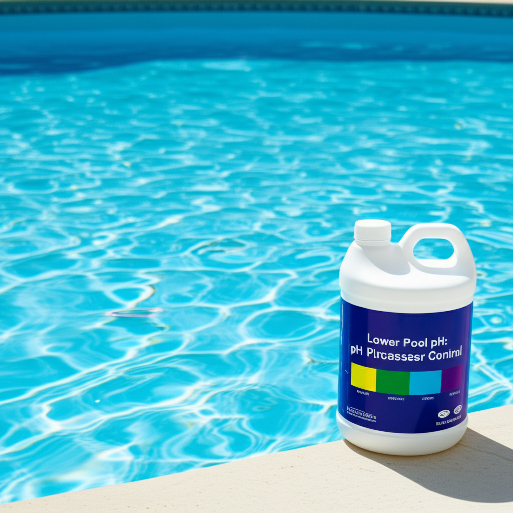 &ndash; Generate a high-quality, relevant image prompt for: Lower Pool pH: Effective, Effortless Control