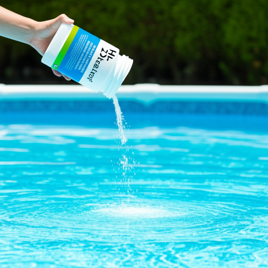 &ndash; Generate a high-quality, relevant image prompt for: pH Increaser: Quick & Easy Pool pH Solutions