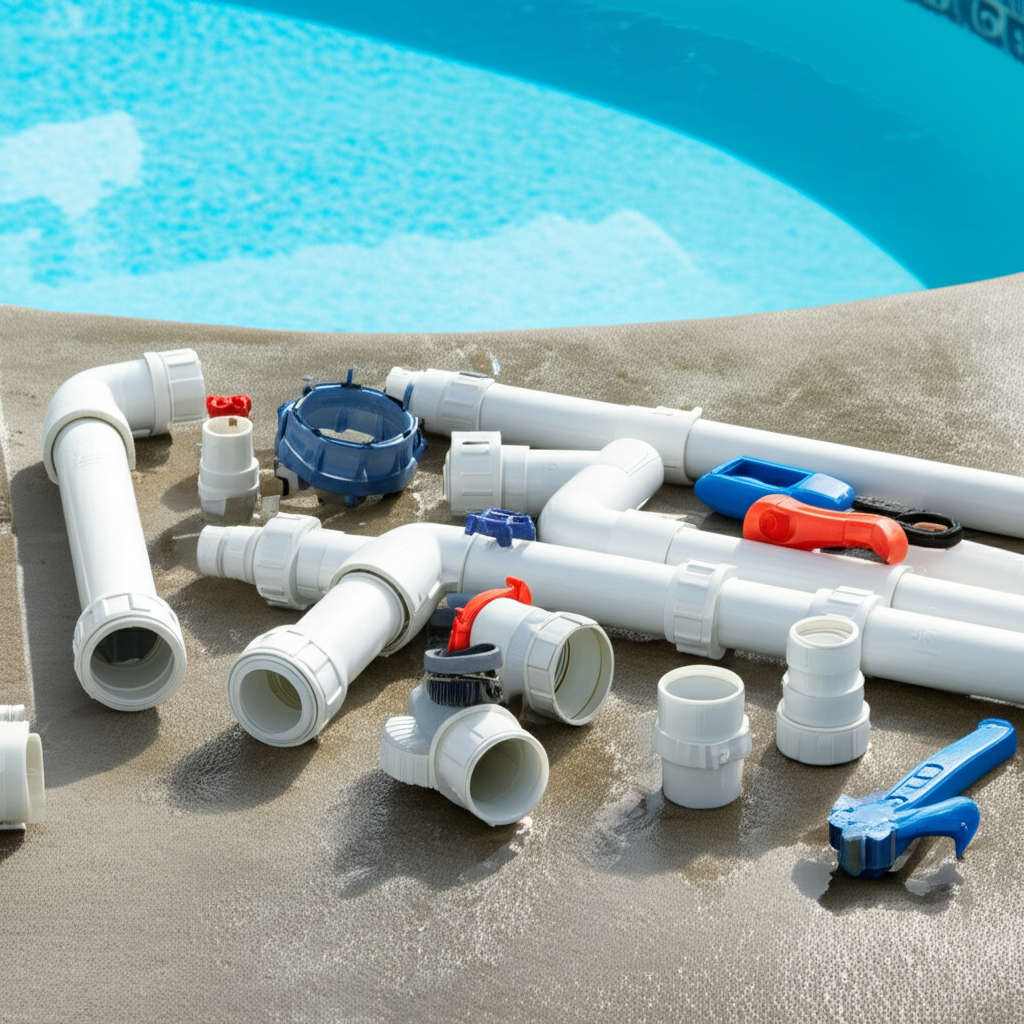 &ndash; Generate a high-quality, relevant image prompt for: Pool Pipes: Master Your Plumbing with Ease
&ndash;