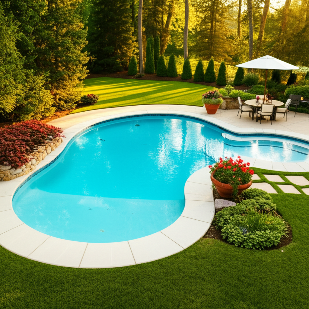 &ndash; Generate a high-quality, relevant image prompt for: Best Pool Location: Ultimate Yard Planning
&ndash;