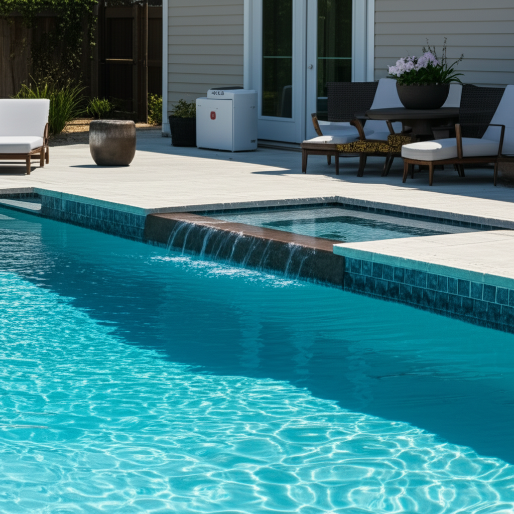 &ndash; Generate a high-quality, relevant image prompt for: Smart Pool: Must-Have Automated Controls
&ndash; do