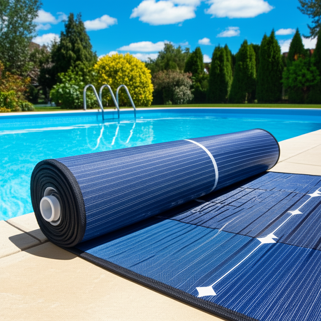 &ndash; Generate a high-quality, relevant image prompt for: Solar Blanket: Must-Have for Best Pool Tempera