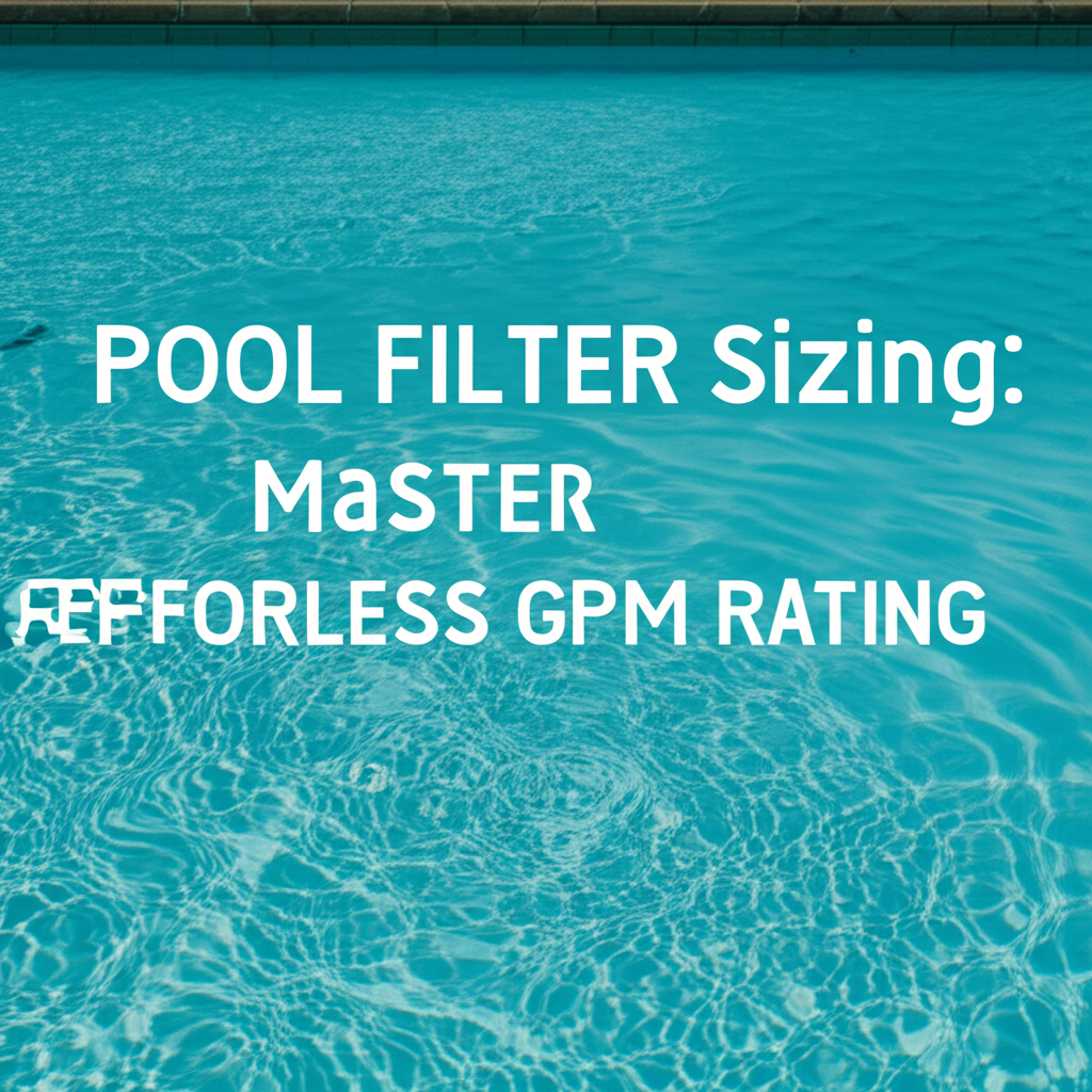 &ndash; Generate a high-quality, relevant image prompt for: Pool Filter Sizing: Master Effortless GPM Rati