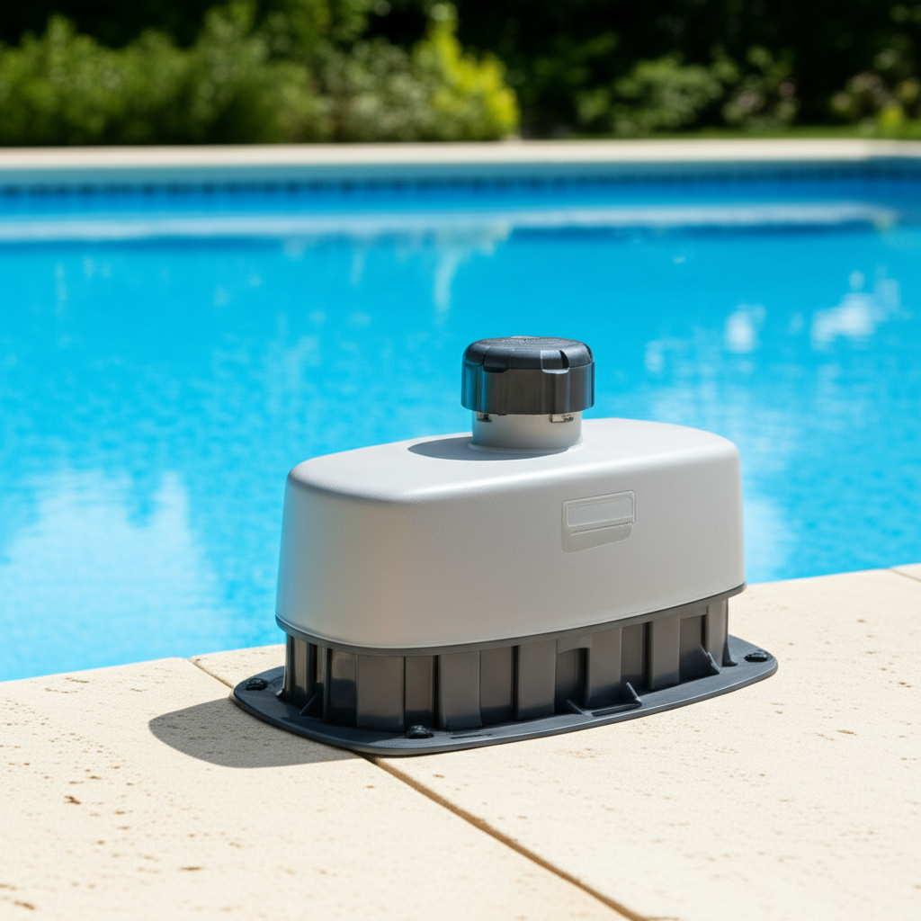 &ndash; Generate a high-quality, relevant image prompt for: Automatic Water Filler: Smart, Effortless Pool