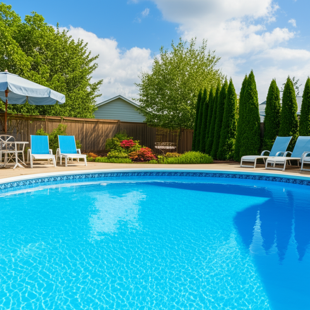 – Generate a high-quality, relevant image prompt for: Cloudy Pool: Instantly Solve Post-Shock Proble